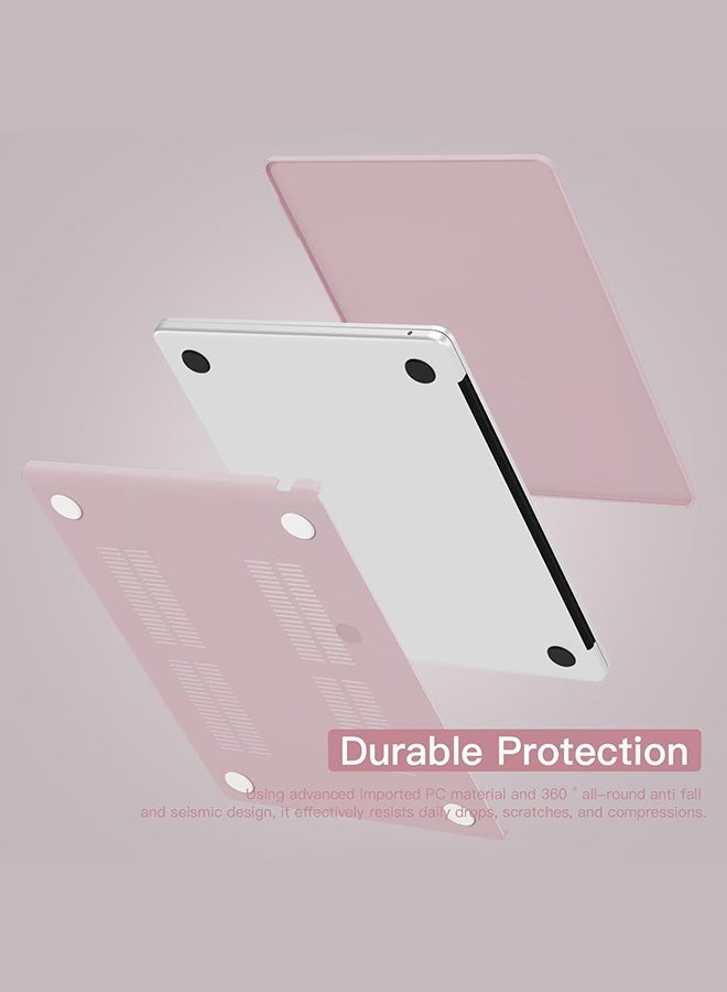 SUNDAREE متوافق مع حافظة MacBook Air مقاس 13 بوصة (موديلات 2025، 2024، 2023، 2022، M4، A3240، M3، A3113، M2، A2681)، غطاء صلب، حقيبة واقية، غطاء لوحة مفاتيح، واقي شاشة لجهاز MacBook Air مقاس 13.6 بوصة، لون وردي فاتح - Image 2